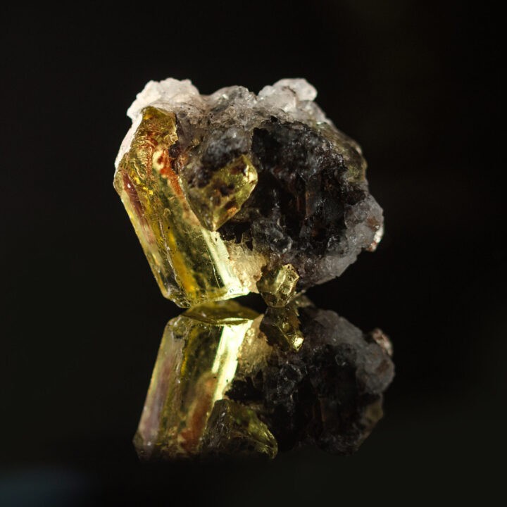 Yellow Apatite in Matrix