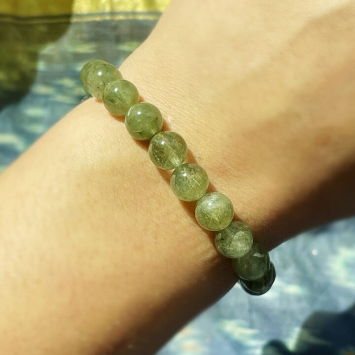 Green Rutilated Quartz Bracelet