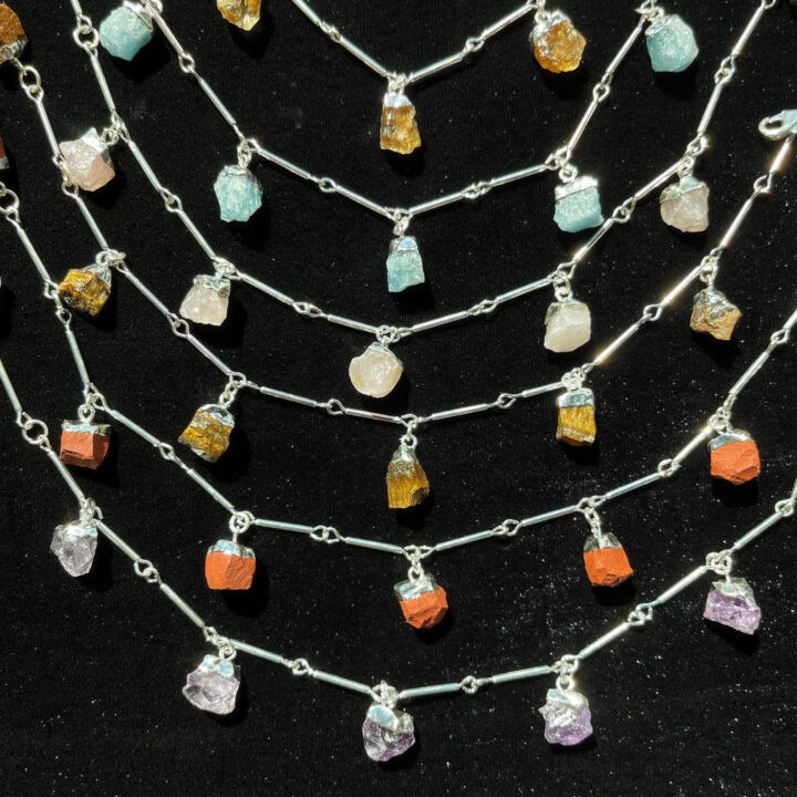 Intuitively Chosen Natural Gemstone Charm Bracelet