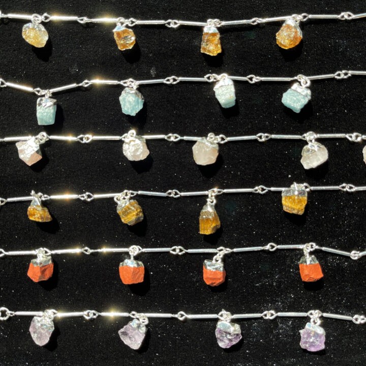 Intuitively Chosen Natural Gemstone Charm Bracelet