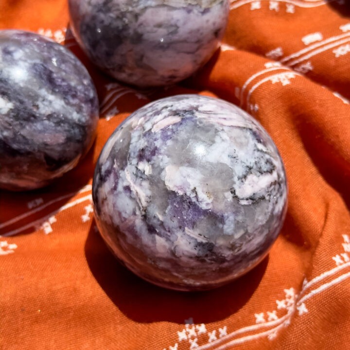 Kunzite and Lepidolite Sphere