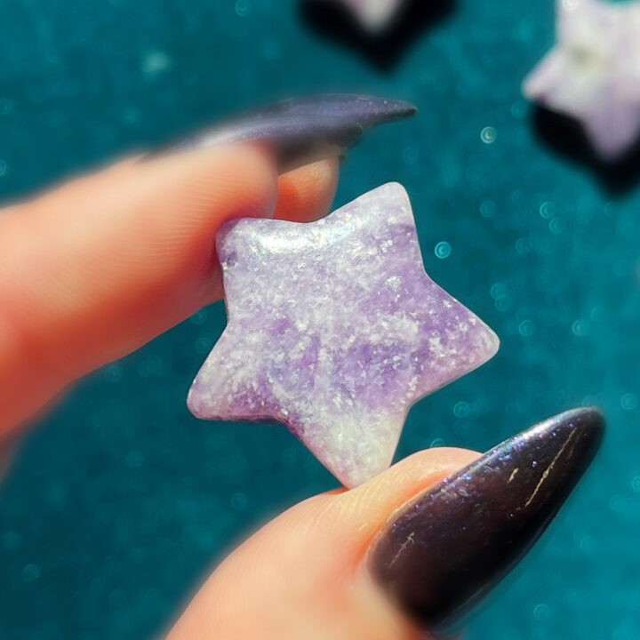 Mini Lepidolite Star for Peace and Positivity