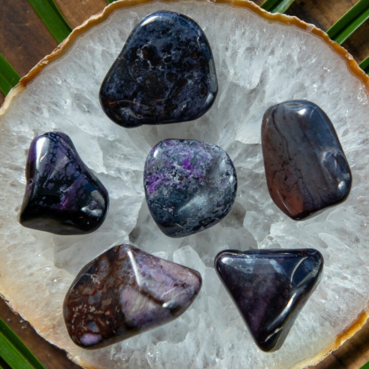 Tumbled Sugilite with Manganese & Richterite