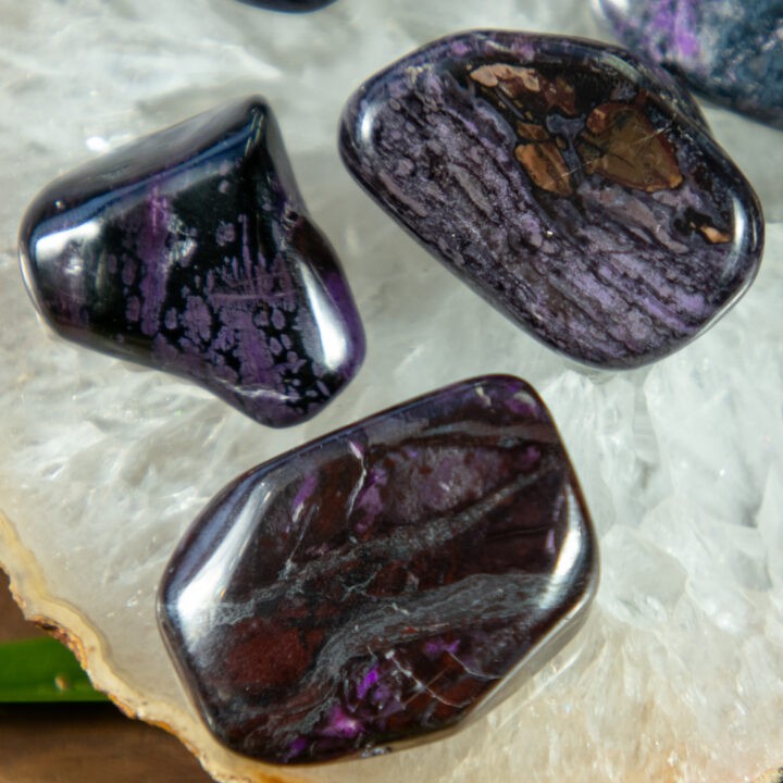 Tumbled Sugilite with Manganese & Richterite