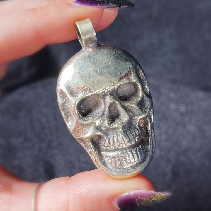 Tibetan Silver Skull Pendant