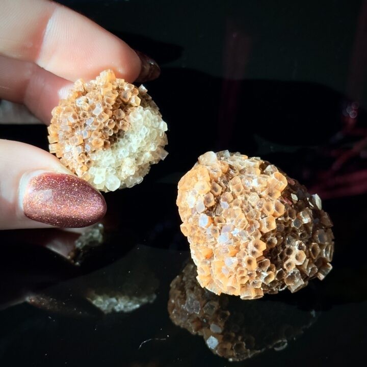 Red and White Aragonite Star Cluster