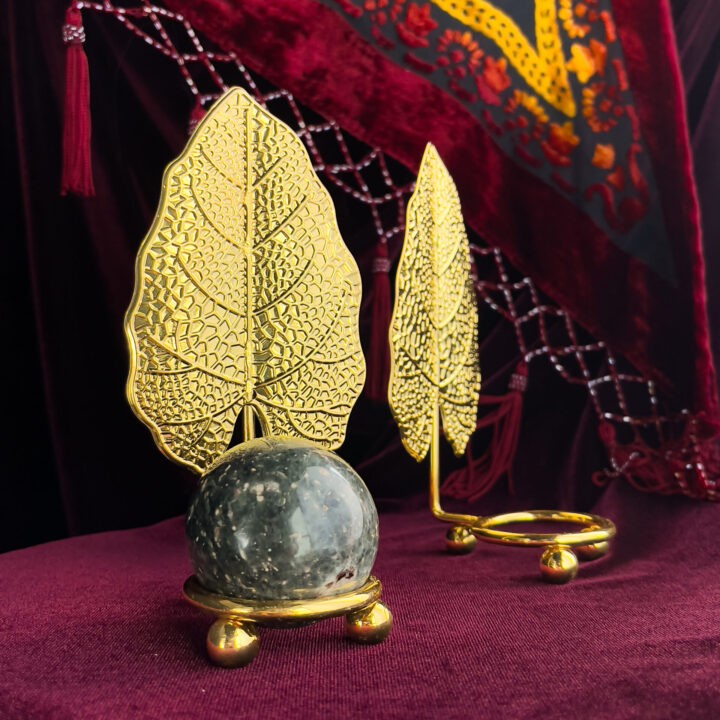 Gold Leaf Sphere Stand