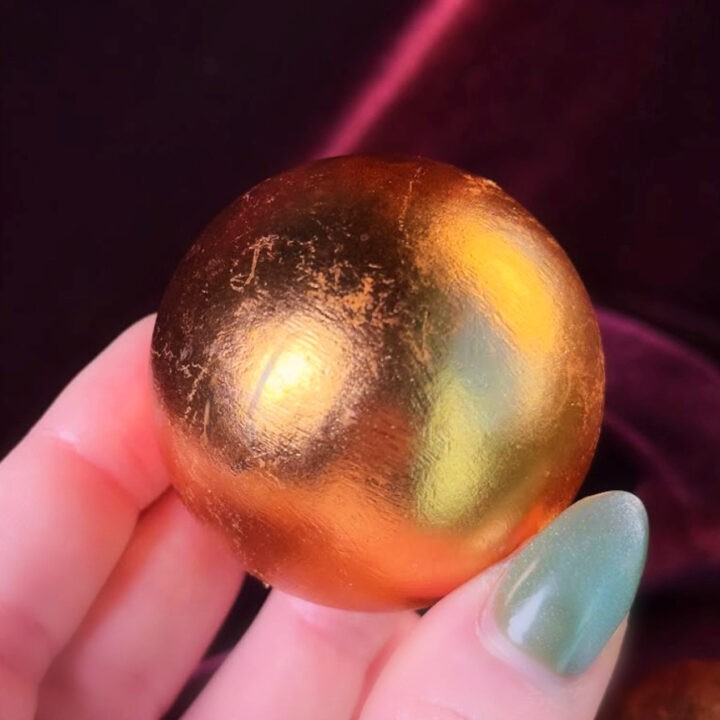 Copper Coated Green Aventurine Sphere