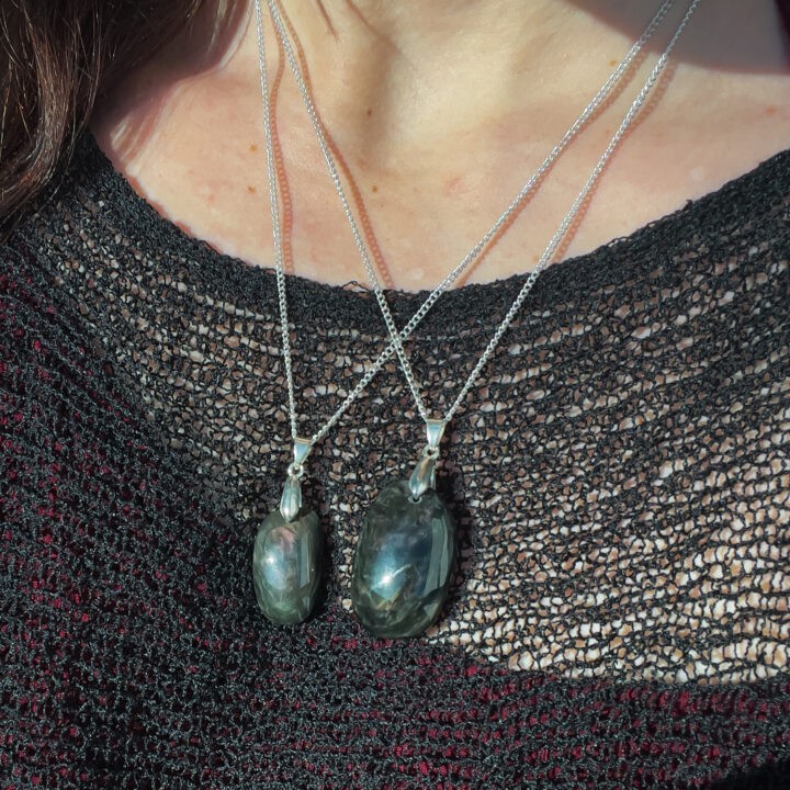 Guiding Light Rainbow Obsidian Pendant