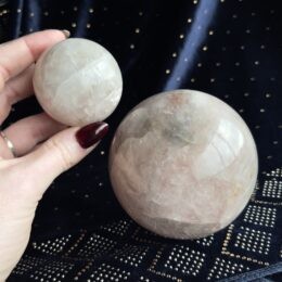 Gemstone Sale: Rose Quartz with Black Kyanite Sphere