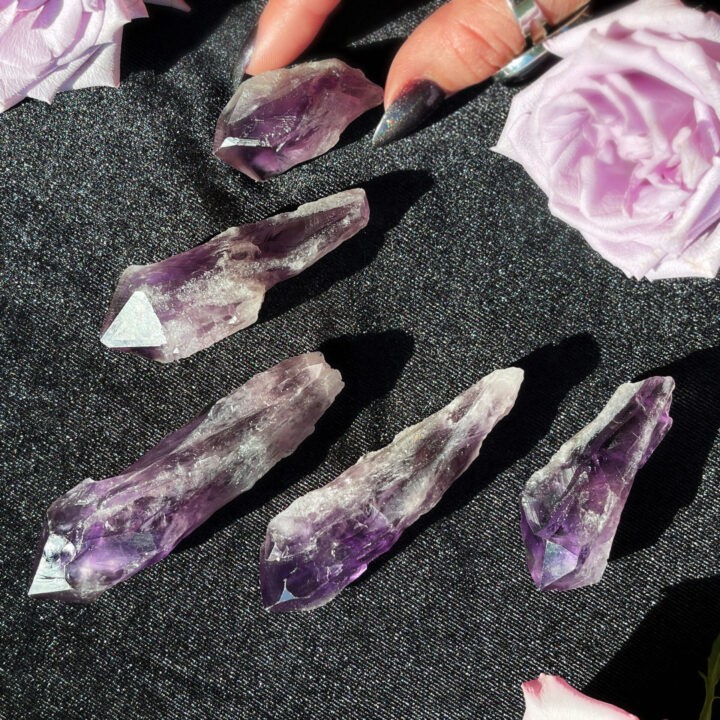 Natural Phantom Amethyst Root Crystal