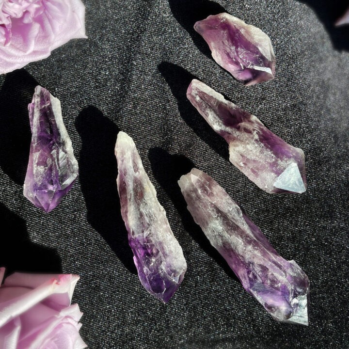 Natural Phantom Amethyst Root Crystal