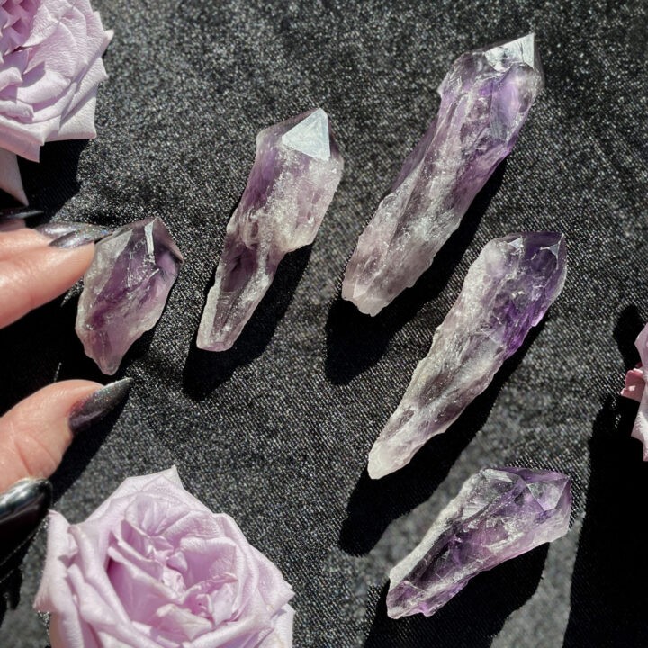 Natural Phantom Amethyst Root Crystal