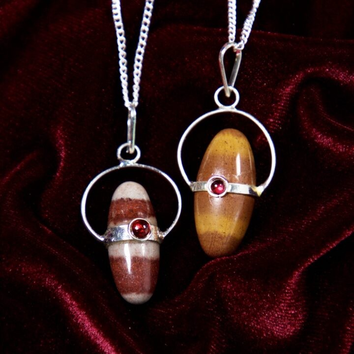 Manifest Your Passion Shiva Lingam with Almandine Garnet Pendant