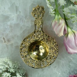 Brass Fleur De Lis Tea Strainer