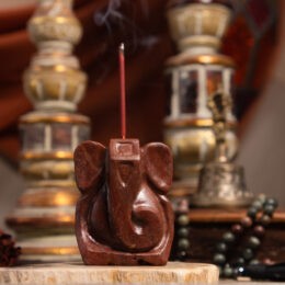 Ganesha Red Jasper Incense Stick Holder