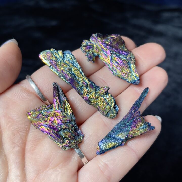 Misfit Minerals: Titanium Aura Black Kyanite Spear