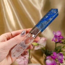 Sphinx Lapis Lazuli & Clear Quartz Double Terminated Wand