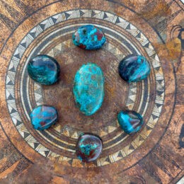 Tumbled Chrysocolla, Shattuckite, Azurite & Cuprite