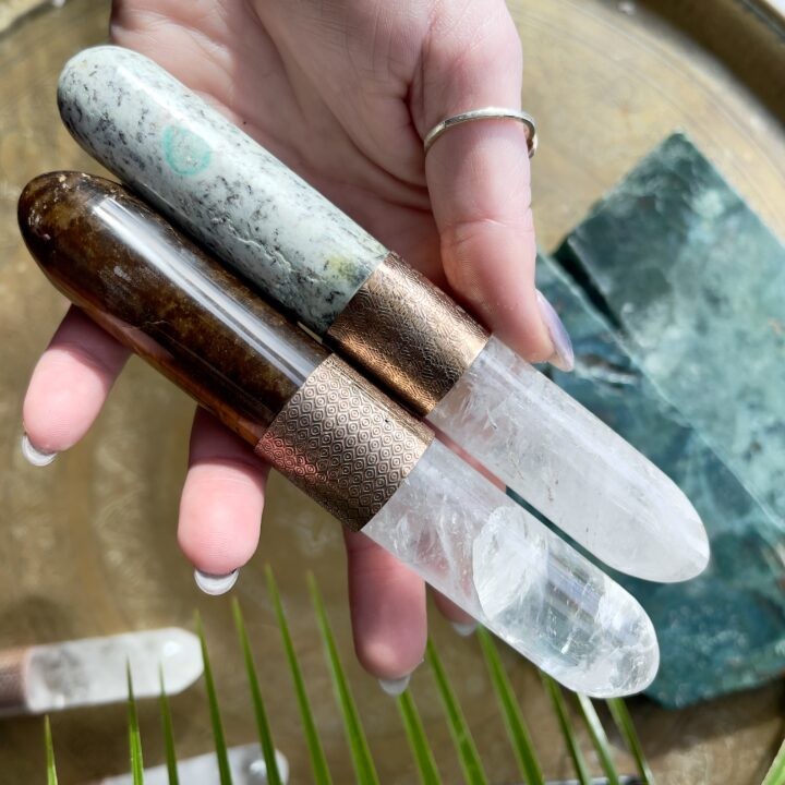 Clear Quartz & Intuitively Chosen Gemstone Wand