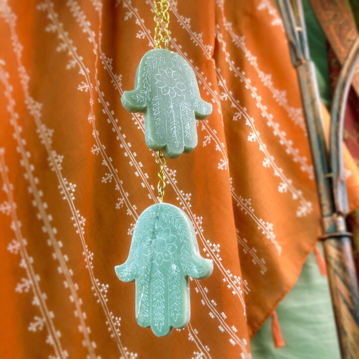 Green Aventurine Hamsa Hanging