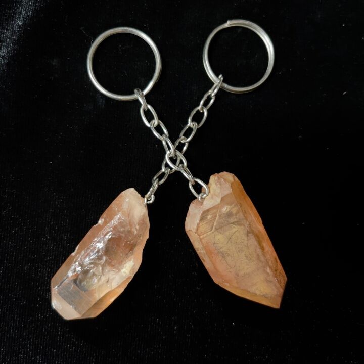 Tangerine Quartz Keychain