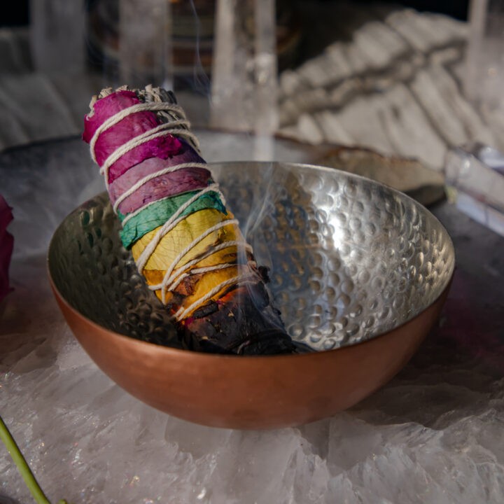 Hammered Copper Plated Silver Bowl