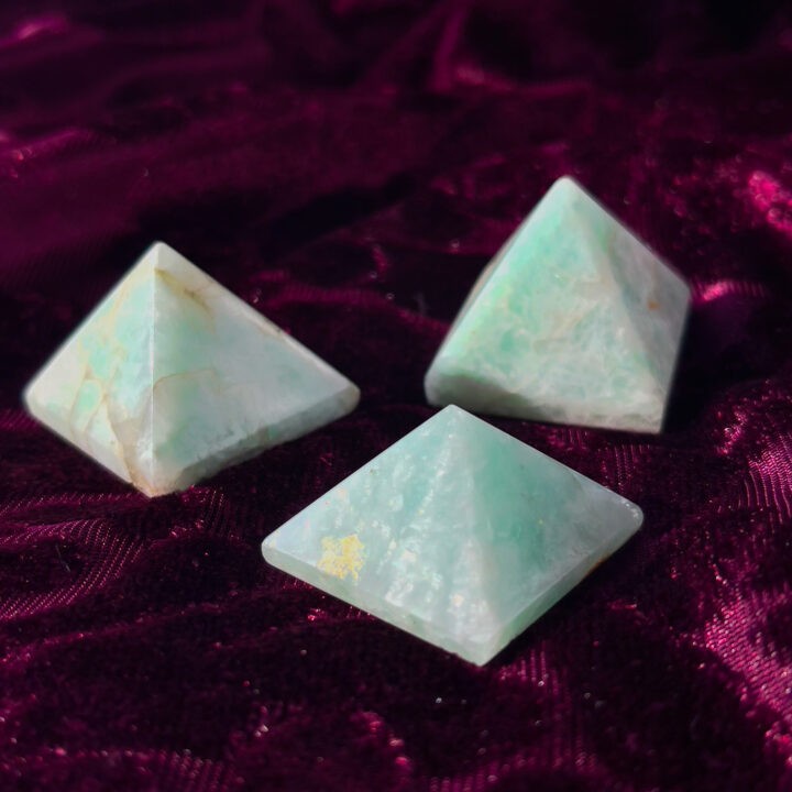 Throat Chakra Amazonite Mini Pyramid