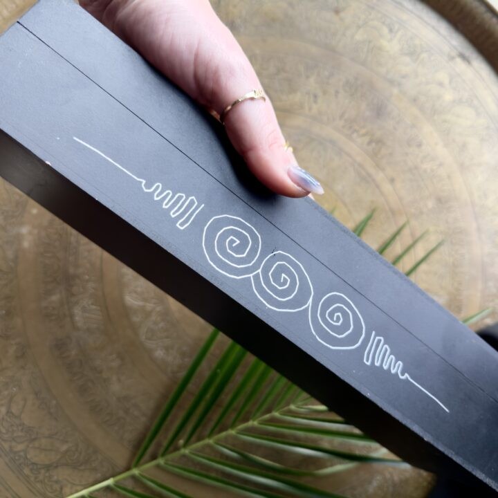 Wooden Moon Phase Incense Box