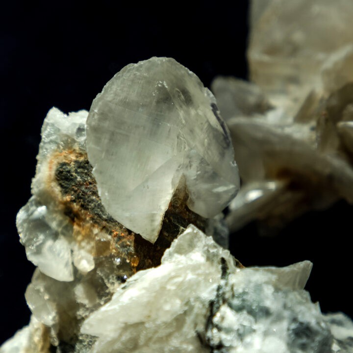 Druzy Quartz with Calcite and Fluorite Cluster