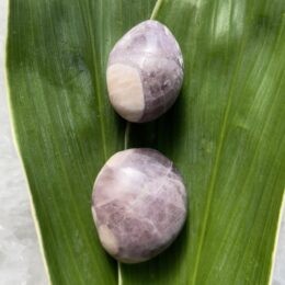 Purple Anhydrite Palm Stone