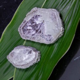 Sacred Geometry Bi-Color Lepidolite Slice