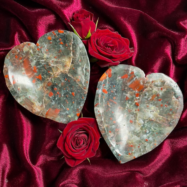 African Bloodstone Heart Bowl