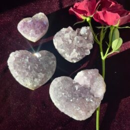 Druzy Amethyst Heart