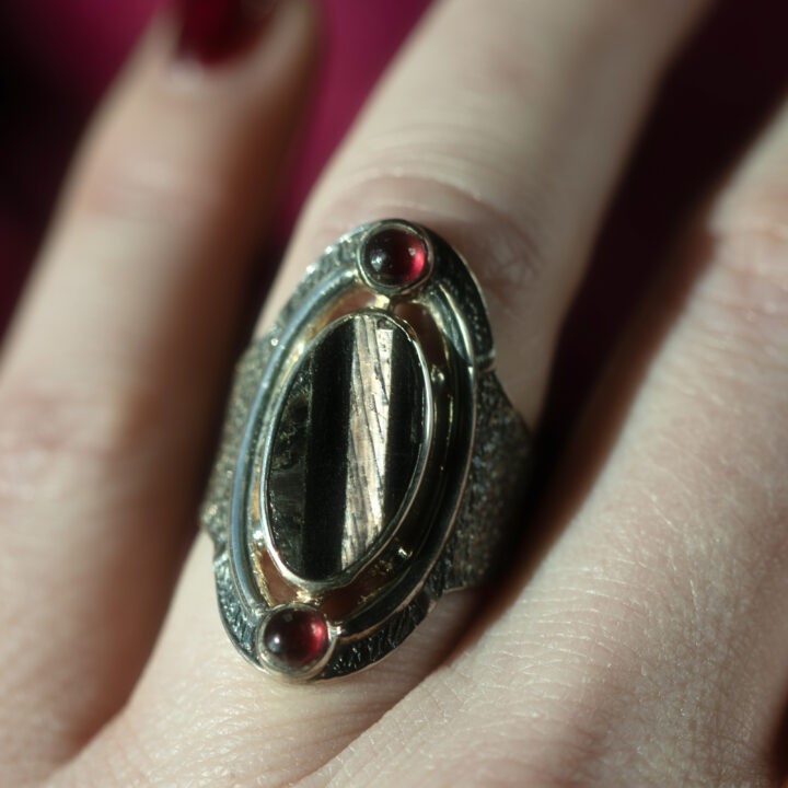 Hypersthene & Rhodolite Garnet Ring