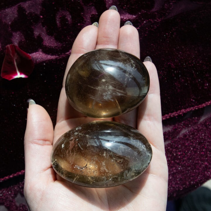 Smoky Quartz Palm Stone