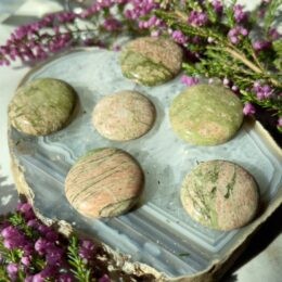 Unakite Jasper Mini Palm Stone