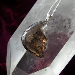 Smoky Quartz Mini Moon Pendant