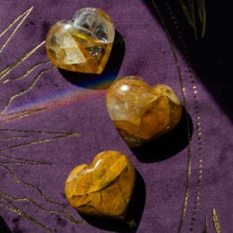 Golden Healer Quartz Heart