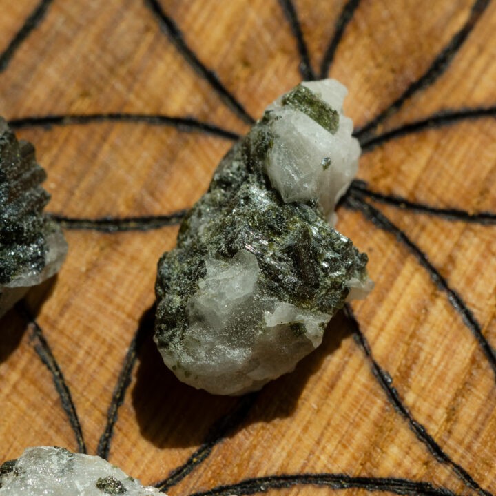 Natural Green Tourmaline in Quartz