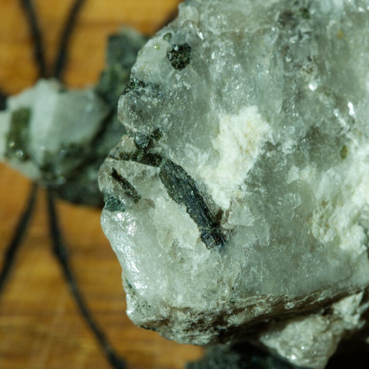 Natural Green Tourmaline in Quartz