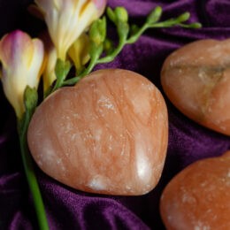 Orange Calcite Heart