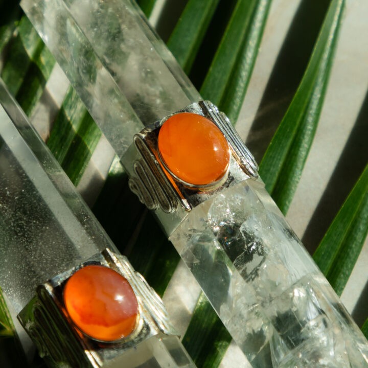 Clear Quartz & Carnelian Wand