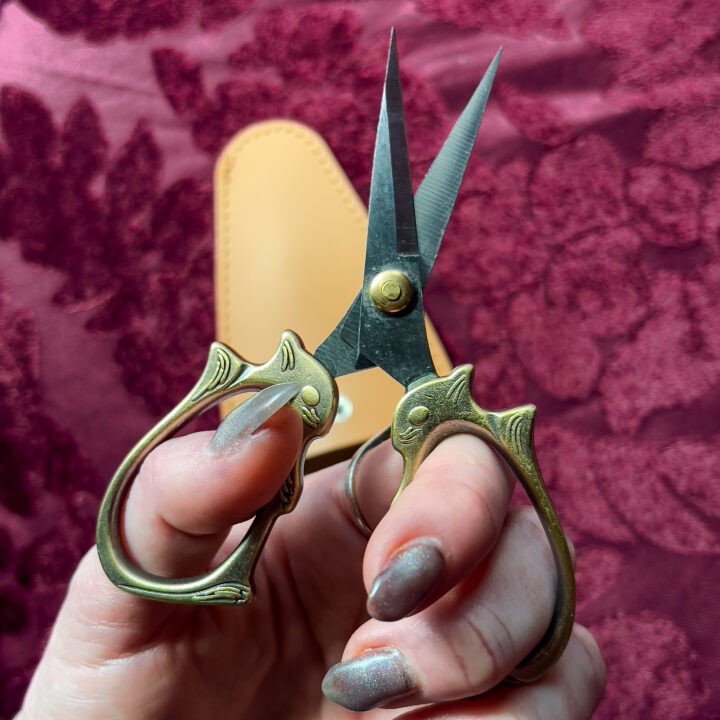 Apothecary Herb Scissors with Bronzite Beads