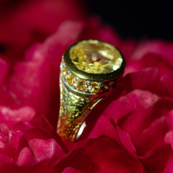 Citrine & Spessartine Garnet Ring