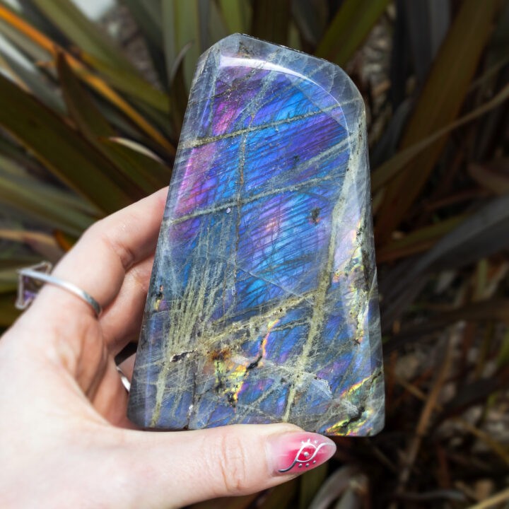 Freeform Purple Flash Labradorite