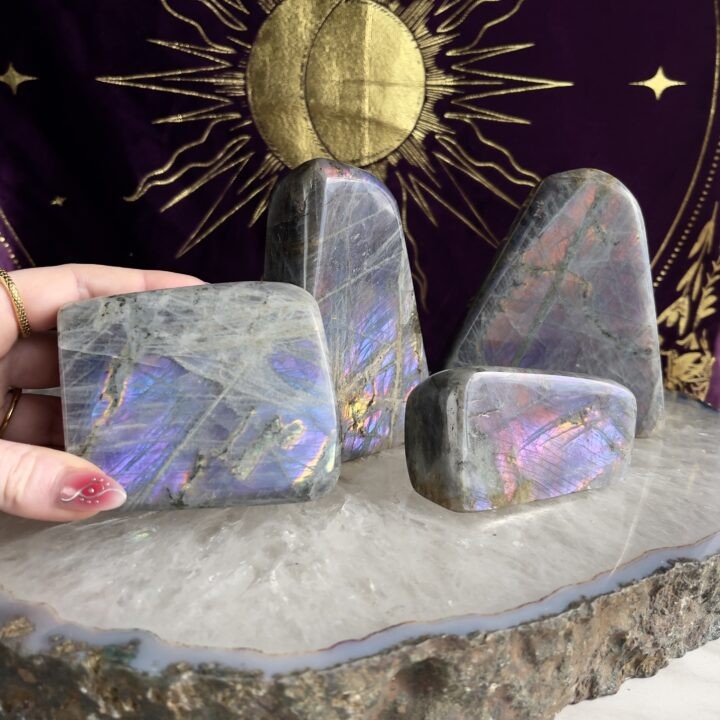 Freeform Purple Flash Labradorite