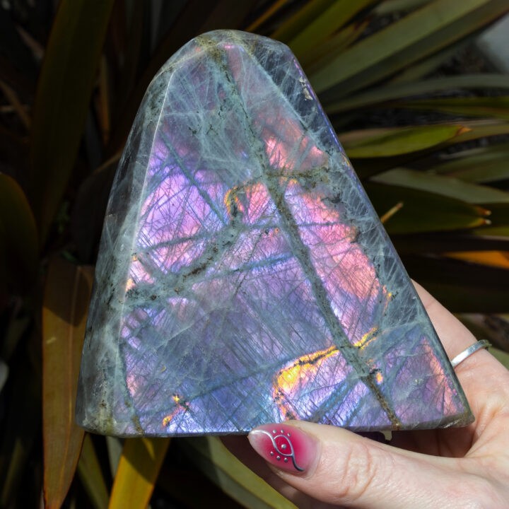 Freeform Purple Flash Labradorite