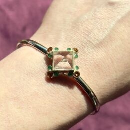 Gemstone Sale: Prosperity Grid Crystal Cuff