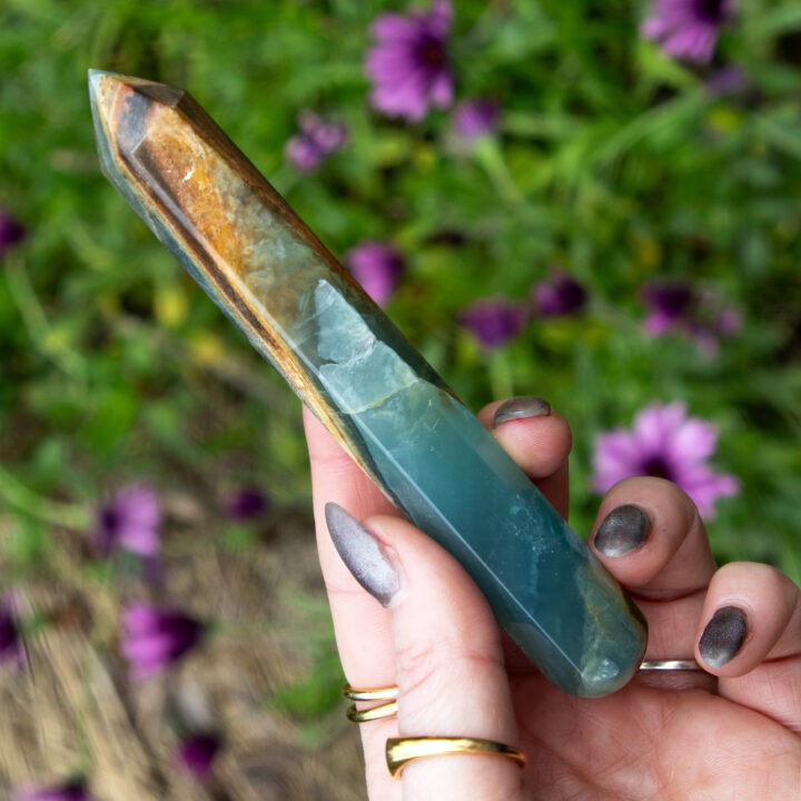 Lemurian Blue Calcite Wand